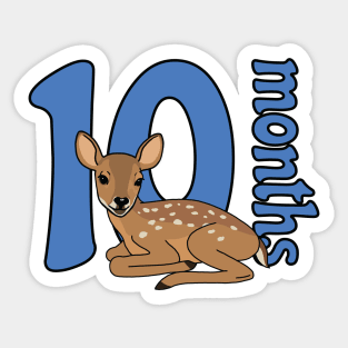 Baby monthly milestone (10 months, deer) Sticker